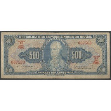 Brasil, 500 Cruzeiros ND1962 Firma 11  P172b