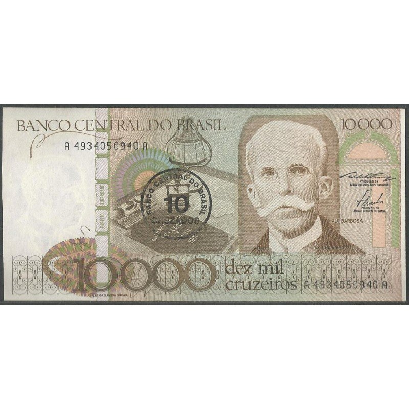 Brasil, 10 Cruzados ND1986 Firma 23 P206