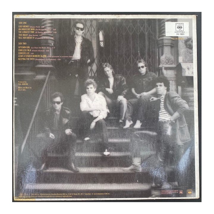 Billy Joel - An innocent man - Colombia 1983 reverso