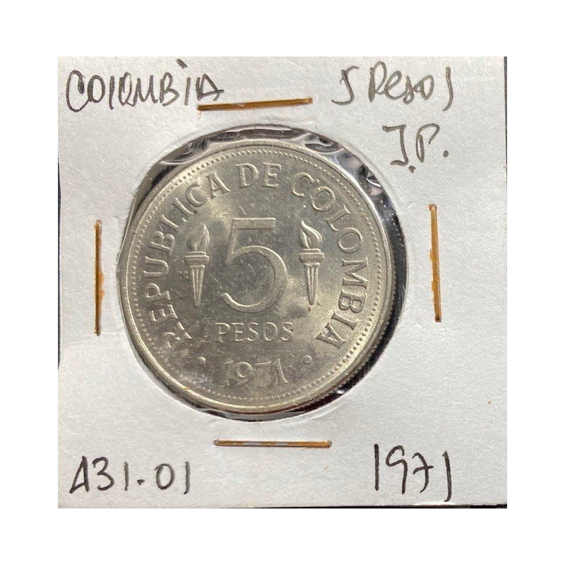 Colombia 5 Pesos 1971, VI Juegos Panamericanos JER431