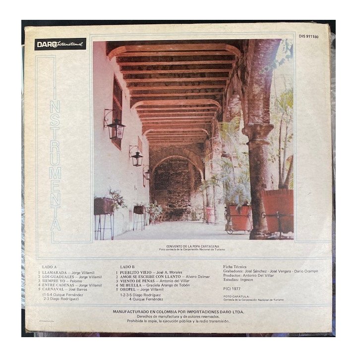 Joyas musicales de Colombia - Colombia 1977 reverso