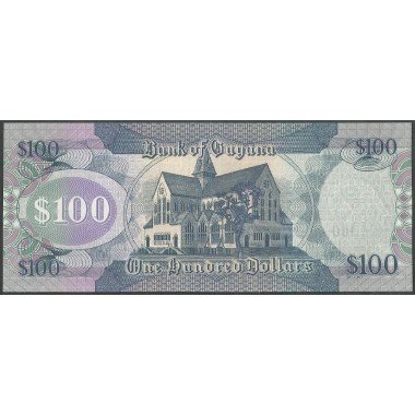 Guyana, 100 Dollars ND2022 Firma 17 P36e