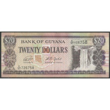 Guyana, 20 Dollars ND1996 Firma 16 P30f