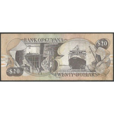 Guyana, 20 Dollars ND1996 Firma 16 P30f