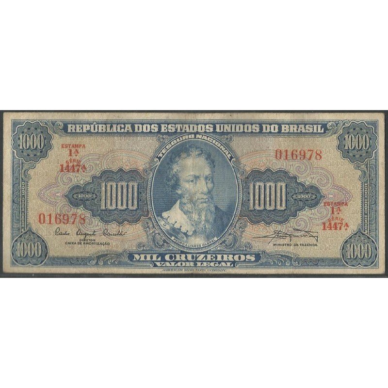 Brasil, 1.000 Cruzeiros ND1961 P173a