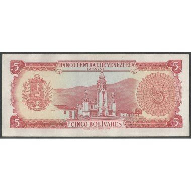 Venezuela, 5 Bolivares 11 Abr 1972 R 7 Dig P50f