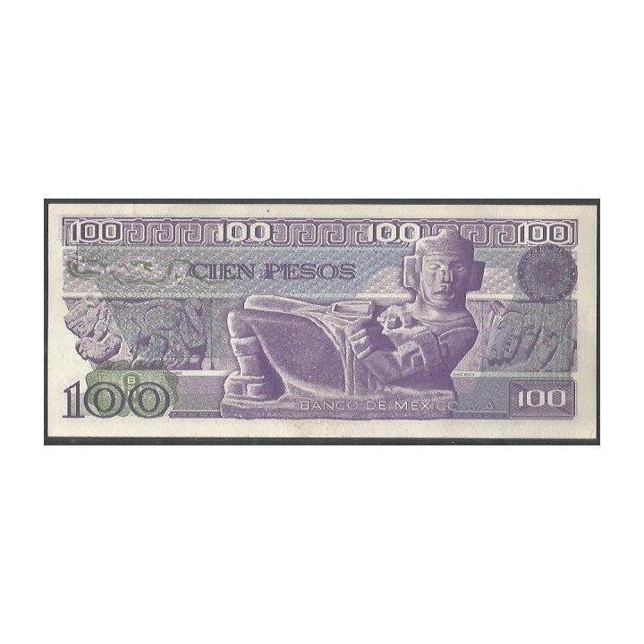 Mexico 100 Pesos 25 Mar 1982 Serie US P74c reverso