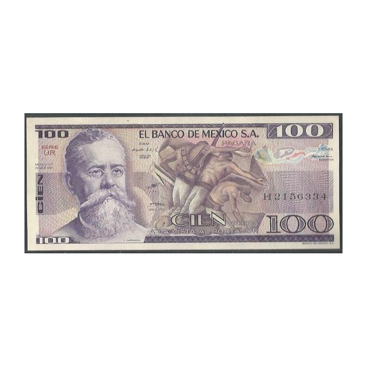 Mexico 100 Pesos 25 Mar 1982 Serie UR P74c