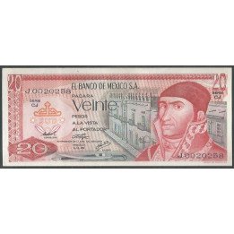 Mexico 20 Pesos 8 Jul 1976 Serie CJ P64c
