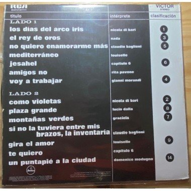Festival De San Remo, San Remo 72' En Español - Colombia