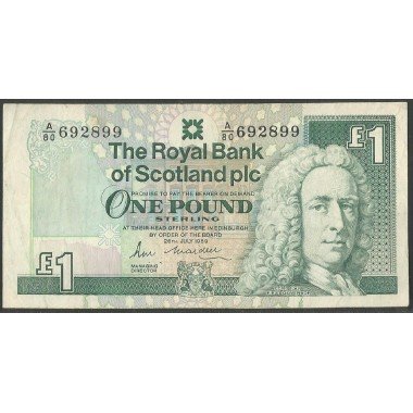 Escosia, 1 Pound 26 Jul 1989 P351a