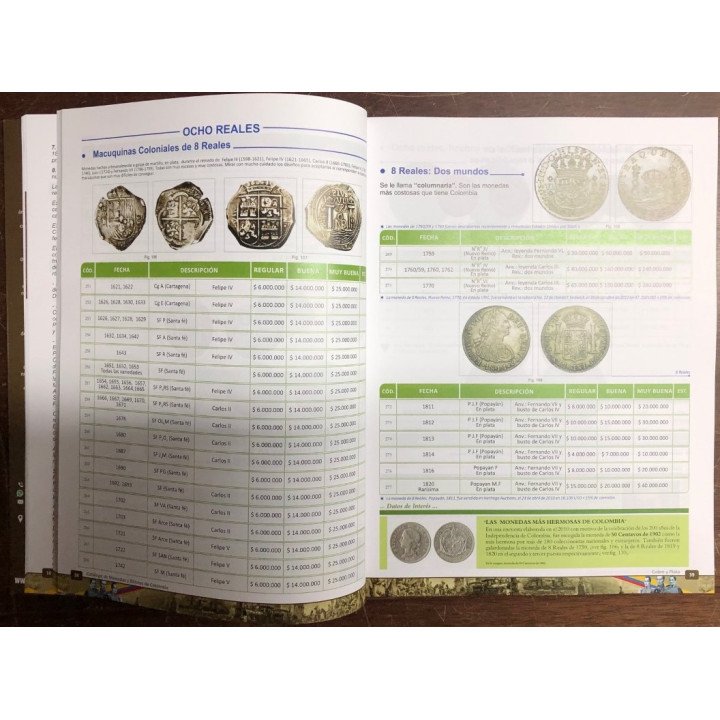 Monedas y billetes Banco de Colombia 1616-2013 - Prdro Pablo Hernandez reverso