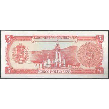 Venezuela, 5 Bolivares 21 Sep 1989 H 8 Dig P70b