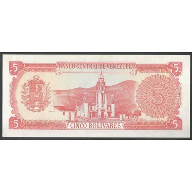 Venezuela, 5 Bolivares 21 Sep 1989 L 8 Dig P70b