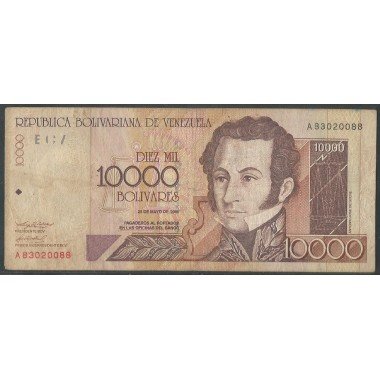 Venezuela, 10.000 Bolivares 25 May 2000 A 8 Dig P85a