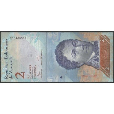 Venezuela, 2 Bolivares 19 Ago 2014 V 8 Dig P88g