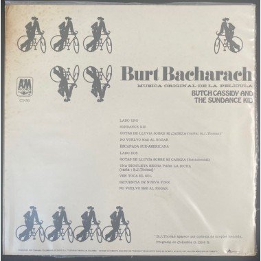 Burt Bacharach, Butch Cassidy and the Sundance Kid - Colombia 1985