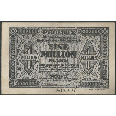 Alemania - Phoenix, 1.000.000 Mark 1 Ago 1923