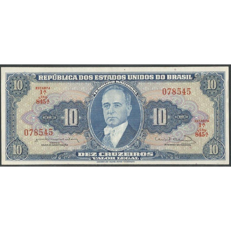 Brasil, 10 Cruzeiros ND1963 Firma 12 P167b