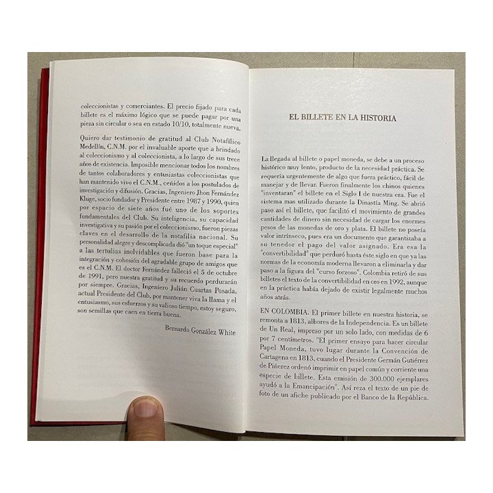 Catalogo de Billetes Banco de la Republica 1923-1997 - Bernardo Gonzalez White reverso