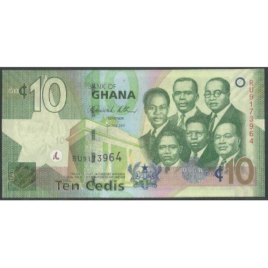 Ghana 10 Cedis 1 Jul 2011 P39c