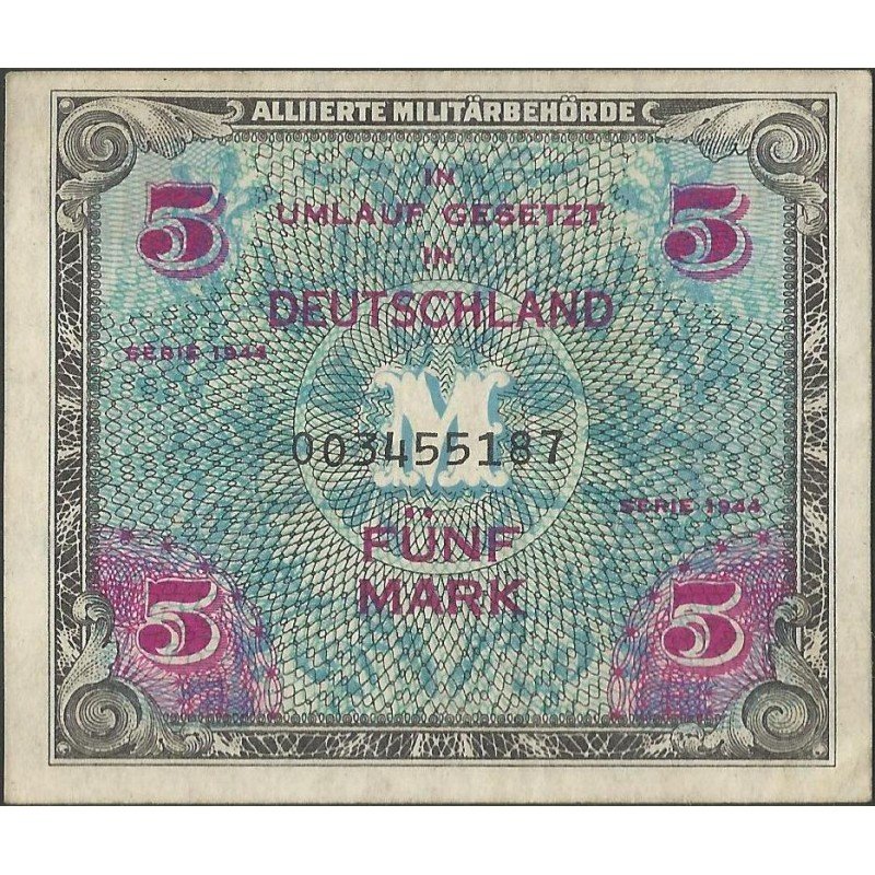 Alemania, 5 Mark 1944 P193b