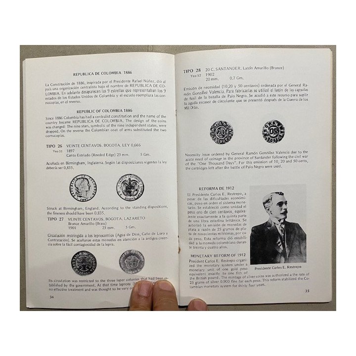 Catalogo 2 Reales 2 Decimos Y 20 Centavos 1811-1982 - Jorge Emilio Restrepo reverso