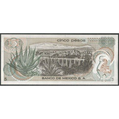 Mexico, 5 Pesos 27 Oct 1971 Serie 1AL P62b