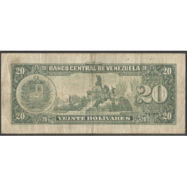 Venezuela, 20 Bolivares 10 May 1966 G 7 Dig P43e