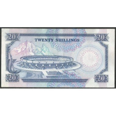 Kenya, 20 Shillings 2 Ene 1992 P25e