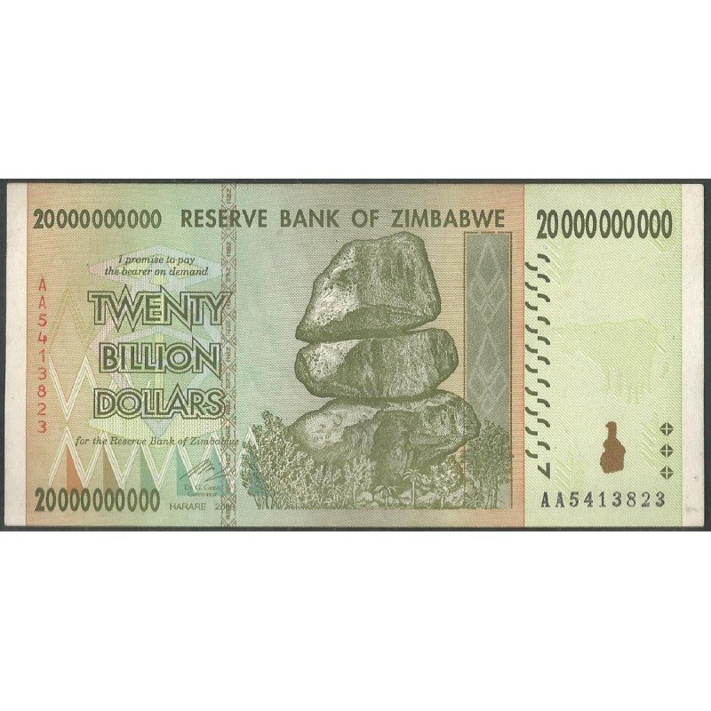 Zimbabwe, 20.000.000.000 Dollars 5 Nov 2008 P86