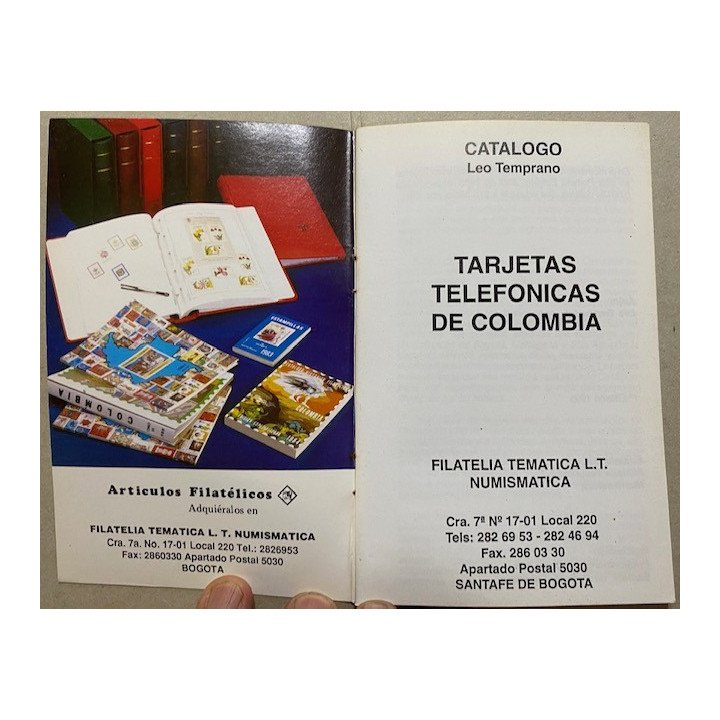 Tarjetas Telefonicas de Colombia Teletarjetas - Leo Temprano reverso