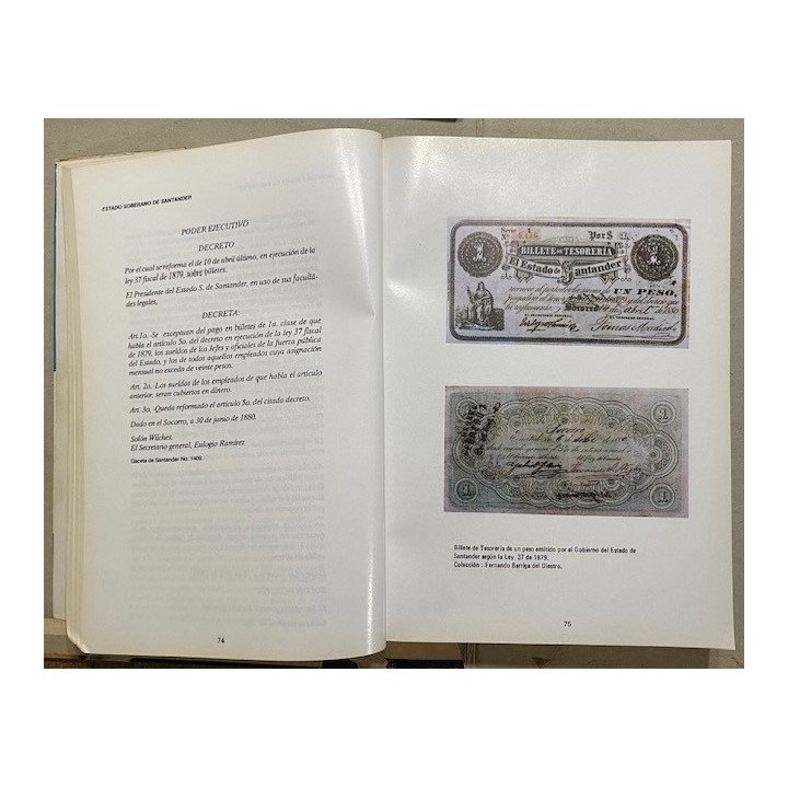 Moneda y Banca en Santander - Miguel J Pinilla G y Pedro A. Vivas G. reverso