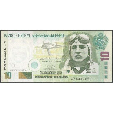 Peru, 10 Nuevos Soles 11 Ago 2005 P179a