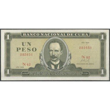 Cuba, 1 Peso 1969 P102a