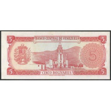 Venezuela, 5 Bolivares 29 Ene 1974 B 7 Dig P50h