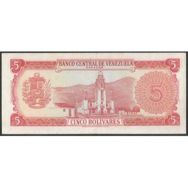 Venezuela, 5 Bolivares 29 Ene 1974 E 7 Dig P50h