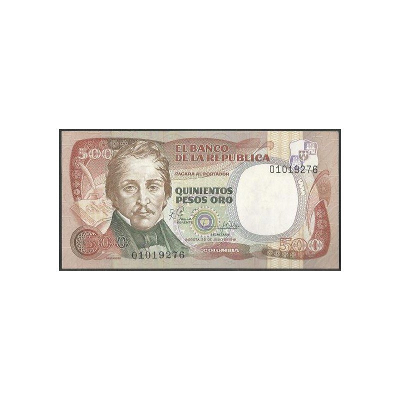 Billete de 500 Pesos 20 Jul 1981 BGW392