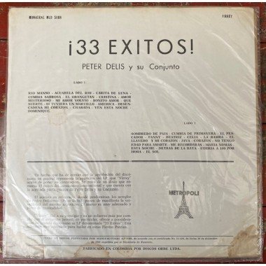 33 Exitos de Peter Delis - Colombia
