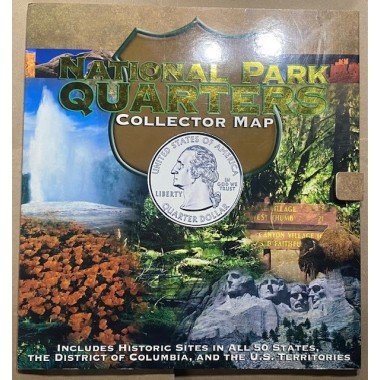 Mapa Whitman Coleccionador Parques nacionales con monedas 2010-2021