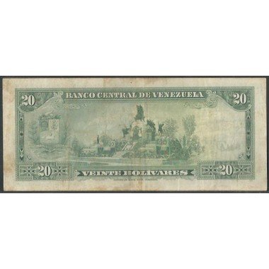 Venezuela, 20 Bolivares 22 Jun 1971 T7 P52a