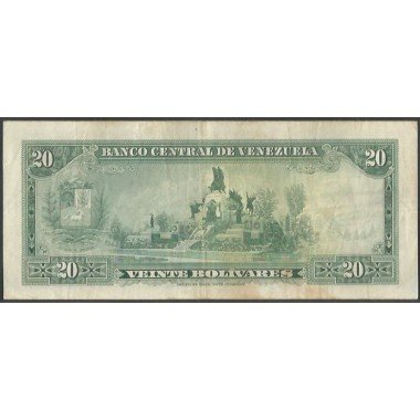 Venezuela, 20 Bolivares 11 Abr 1972 X7 P52b