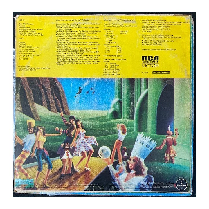 Meco The wizard of Oz - Colombia 1978 reverso