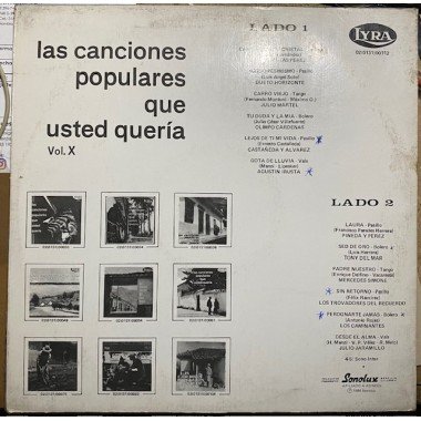 Las canciones populares que usted queria Vol X - Colombia 1984