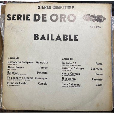 Serie de oro bailable - Colombia 1982