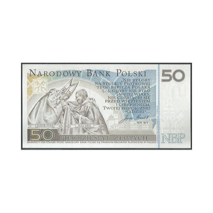 Polonia 50 Zlotych 16 Oct 2006 P178 reverso