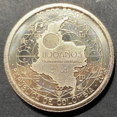 Colombia 20.000 Pesos 2023 100 Años Banco de la Republica