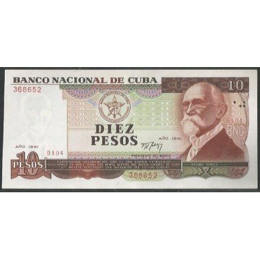 Cuba, 10 Pesos 1991 P109a