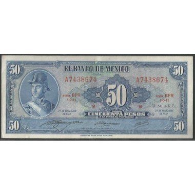 Mexico, 50 Pesos 29 Dic 1972 Serie BPR P49u