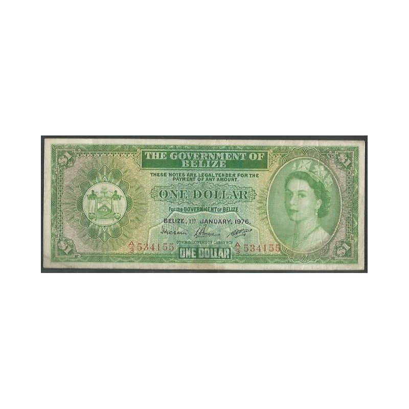 Belize, 1 Dollar 1 Ene 1976 P33c